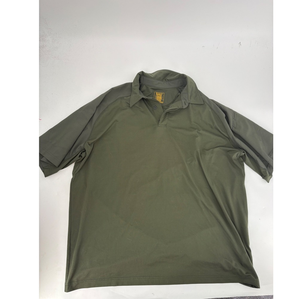 5.11 Tactical Mens 2XL Olive Green Short Sleeve Performance Polo Shirt 41060